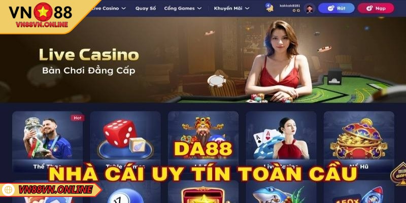 Tổng quan sơ lược về sân chơi DA88